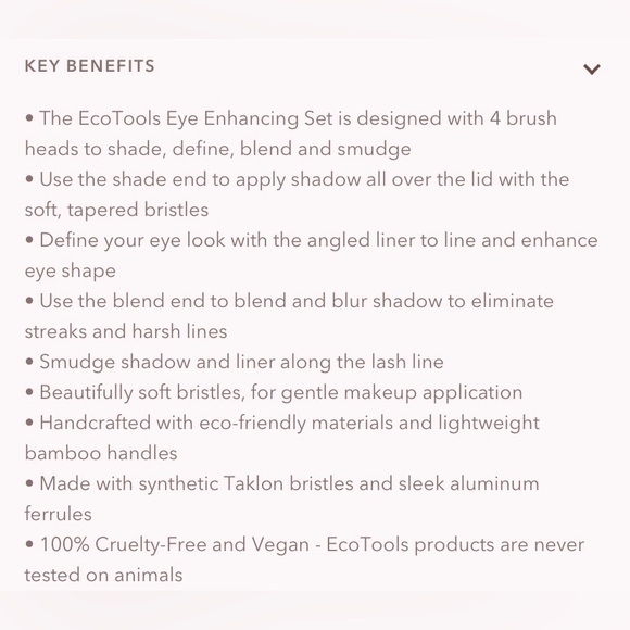 NIB ecotools Eye Enhancing Duo Makeup Brush Set - Picture 15 of 16